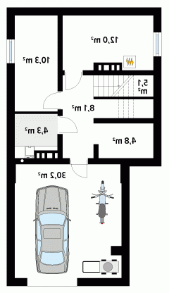 Rzut projektu Agawa 2 - wersja lustrzana