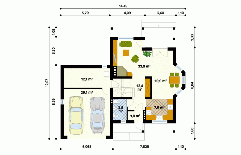 Projekt domu wielorodzinnego Uwertura 3 - 