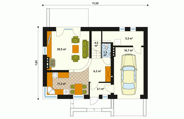 Projekt domu tradycyjnego Vigo 2 - 