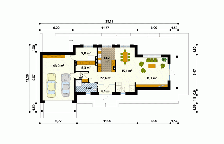 Projekt domu szkieletowego Terra - 