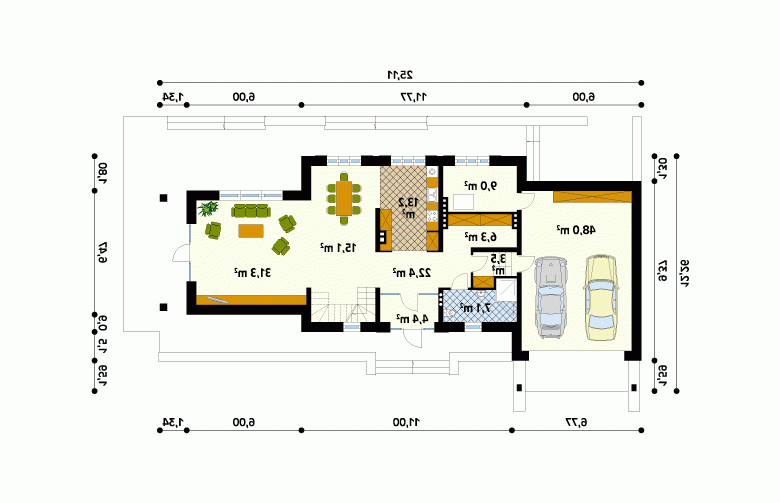 Projekt domu szkieletowego Terra - 