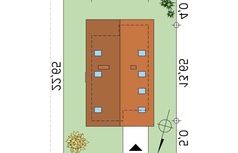 Projekt domu wielorodzinnego Lupus 2 - Usytuowanie - wersja lustrzana