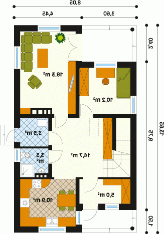 Rzut projektu Lupus - wersja lustrzana