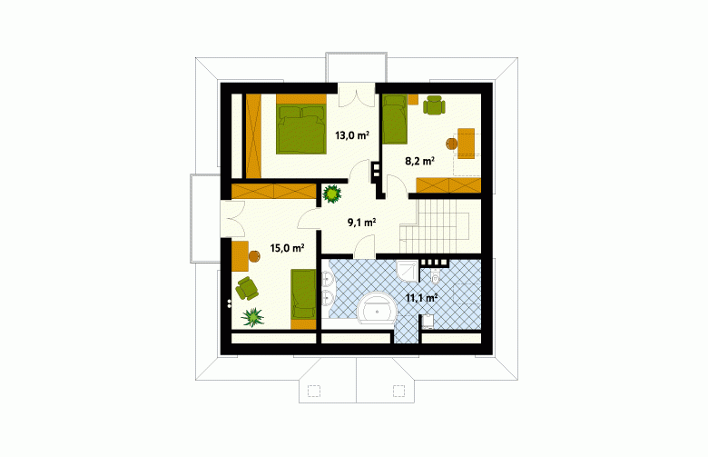 Projekt domu tradycyjnego Kos 2 - 