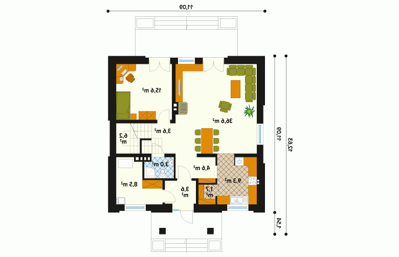 Projekt domu tradycyjnego Kos 2 - 