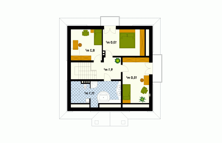 Projekt domu tradycyjnego Kos 2 - 