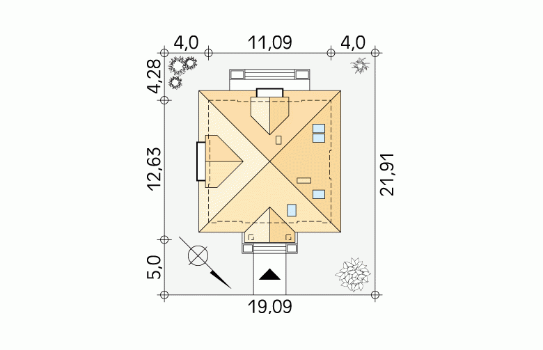 Projekt domu tradycyjnego Kos 2 - Usytuowanie