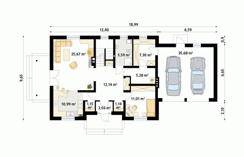 Projekt domu wielorodzinnego Koral 3 - 