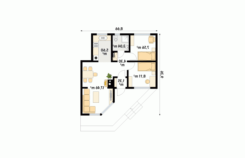 Projekt domu tradycyjnego Szyper 6 dr-S - 