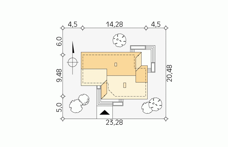 Projekt domu z bala Szyper 8 dr-S - Usytuowanie