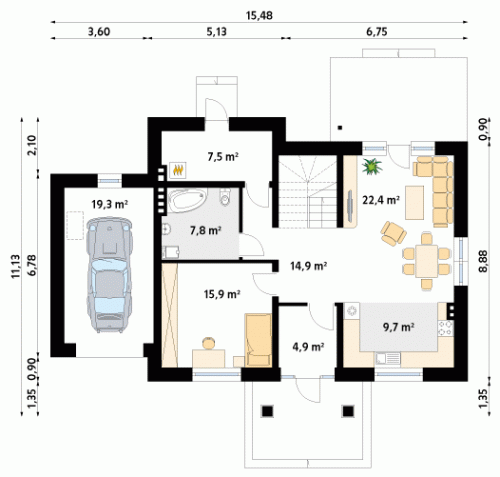 Rzut projektu Dudek 4