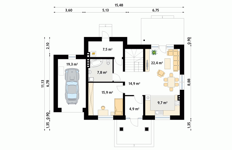 Projekt domu wielorodzinnego Dudek 4 - 