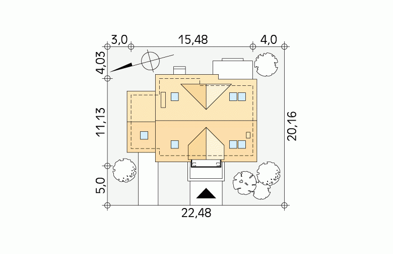 Projekt domu wielorodzinnego Dudek 4 - Usytuowanie