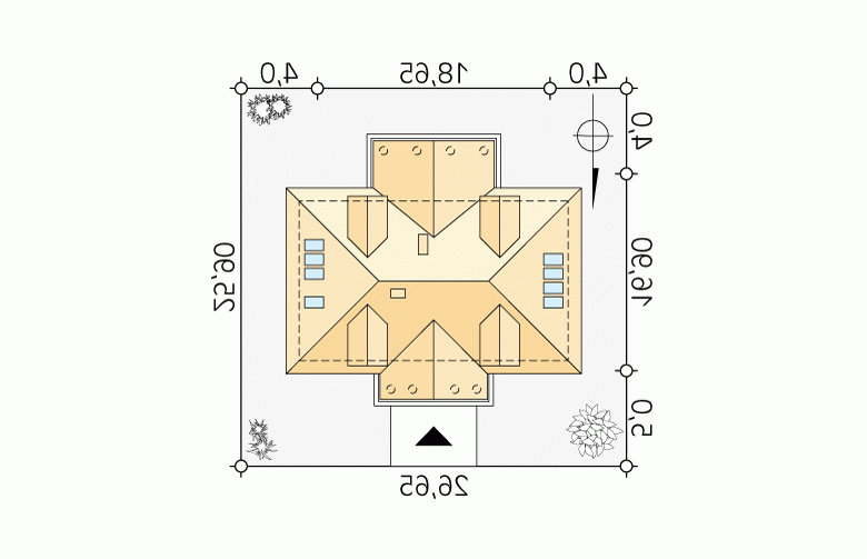 Projekt domu wielorodzinnego Tercja 5 - Usytuowanie - wersja lustrzana