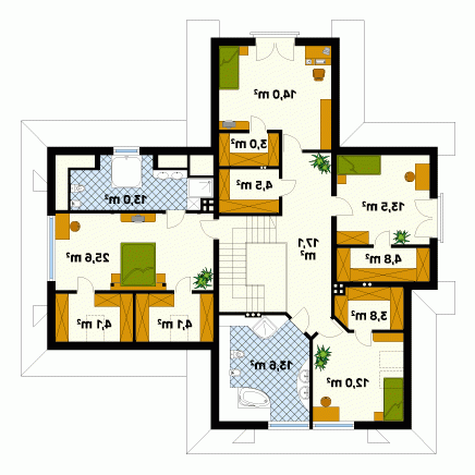 Rzut projektu Vega 2 - wersja lustrzana