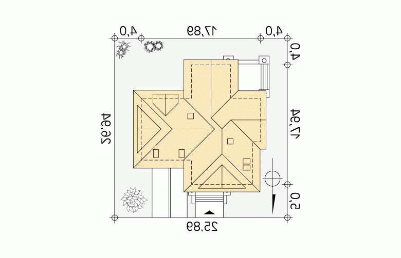 Projekt domu wielorodzinnego Vega 2 - Usytuowanie - wersja lustrzana