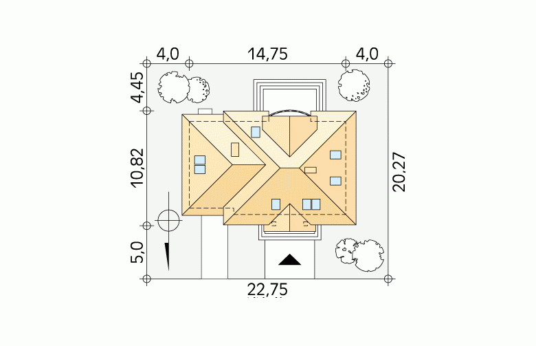Projekt domu tradycyjnego Szafran 4 - Usytuowanie
