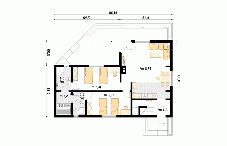 Projekt domu z bala Szyper 10 dr-ST - 