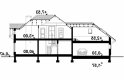 Projekt domu wielorodzinnego Aleksander - przekrój 1