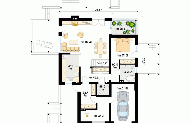 Projekt domu tradycyjnego Lara 3 - 