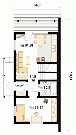 Rzut projektu Miś dr-ST - wersja lustrzana