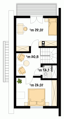 Rzut projektu Miś dr-ST - wersja lustrzana