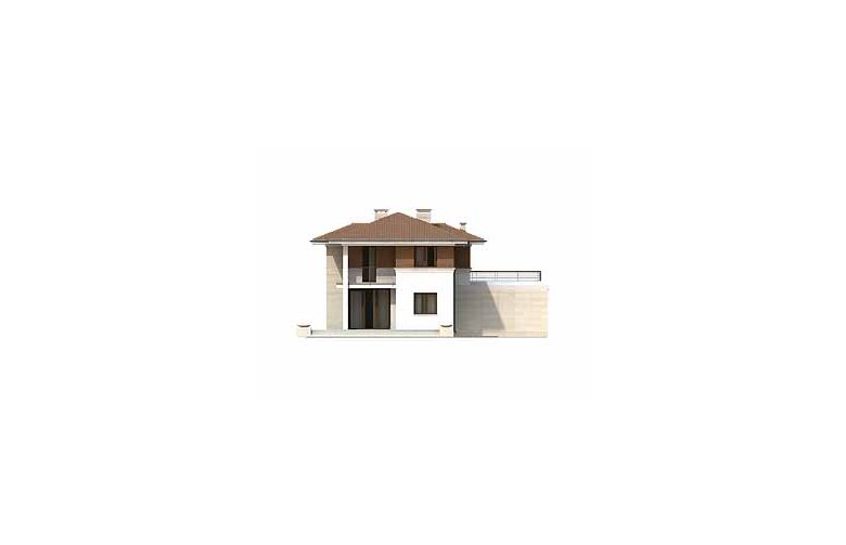 Projekt domu tradycyjnego Cyprys 2 - elewacja 3