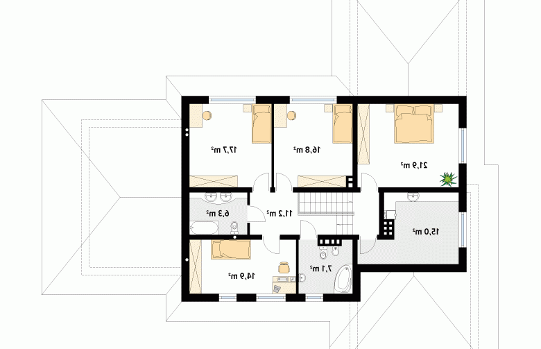 Projekt domu szkieletowego Bursztyn 2 - 