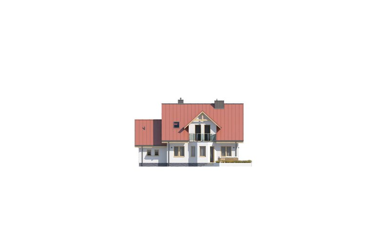 Projekt domu tradycyjnego Pliszka - elewacja 3