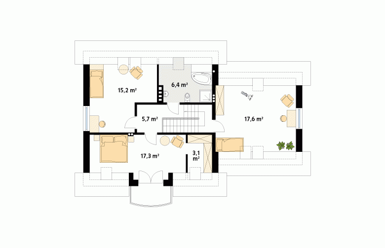 Projekt domu tradycyjnego Pik 2 - 