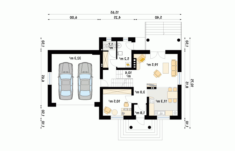 Projekt domu tradycyjnego Pik 2 - 