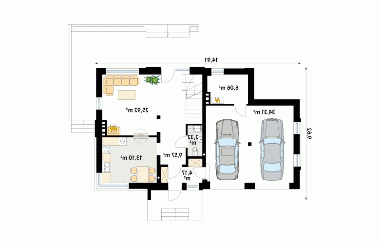 Projekt domu tradycyjnego Kawka 4 - 