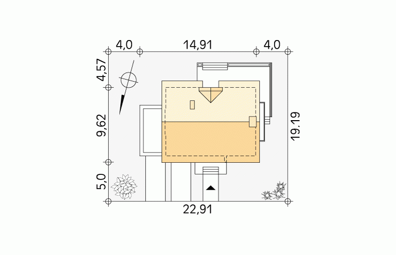 Projekt domu tradycyjnego Kawka 4 - Usytuowanie