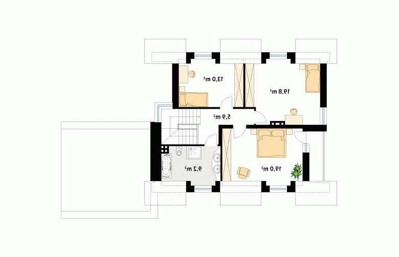 Projekt domu tradycyjnego Kwarc 2 - 