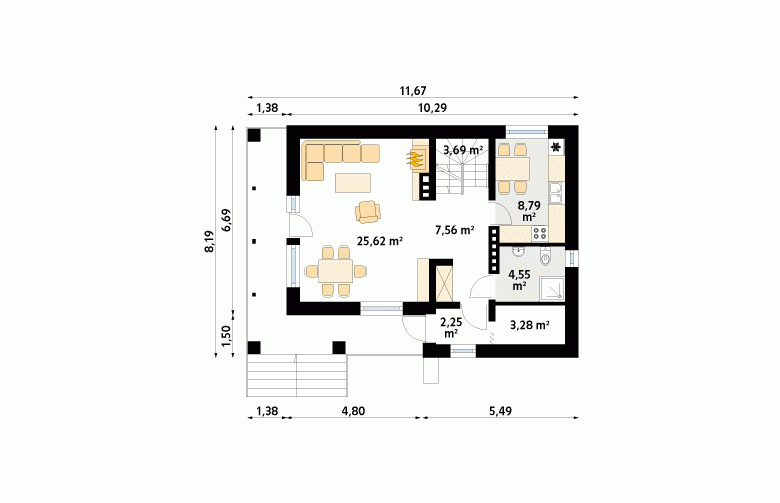 Projekt domu wielorodzinnego Takt 3 - 