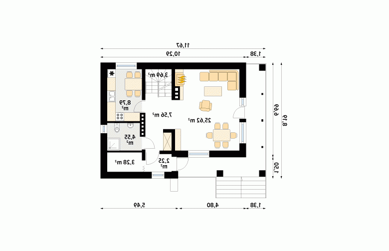 Projekt domu wielorodzinnego Takt 3 - 