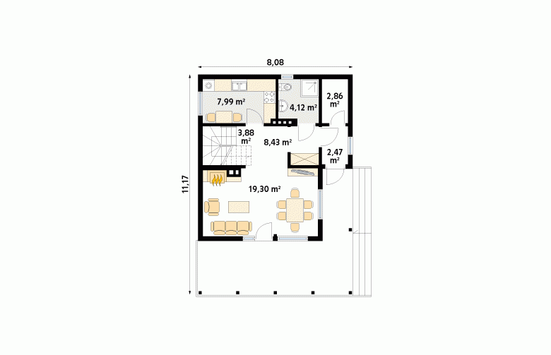 Projekt domu parterowego Takt dr-S - 