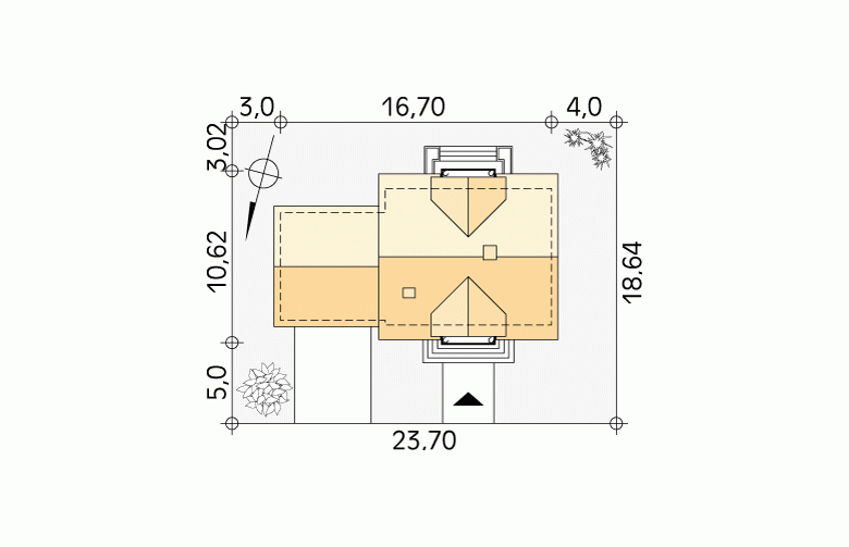 Projekt domu tradycyjnego Azalia 3 - Usytuowanie