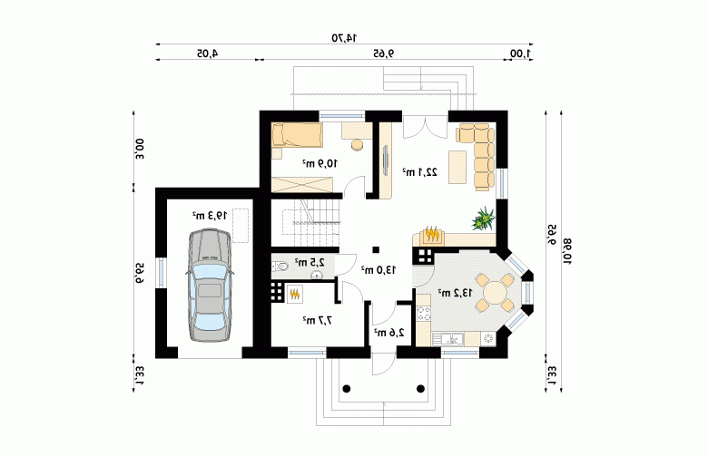 Projekt domu tradycyjnego Berberys 2 - 