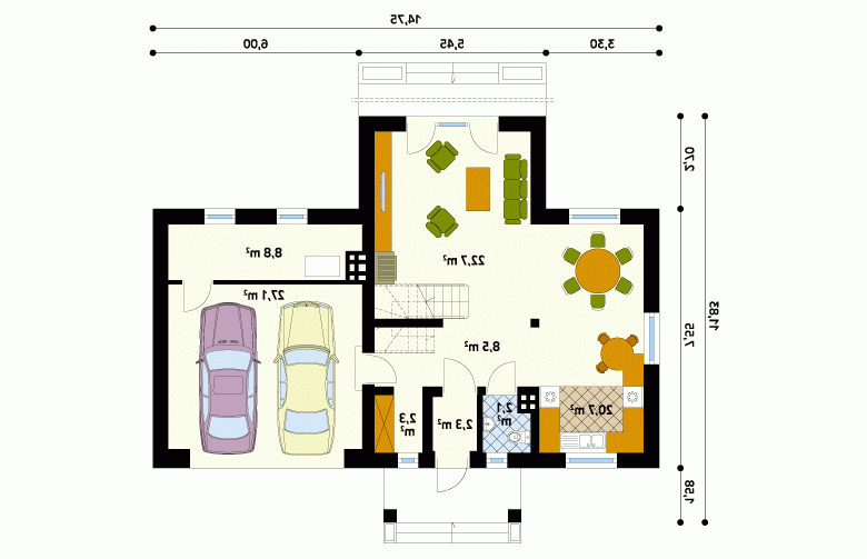 Projekt domu tradycyjnego Alka 2 - 