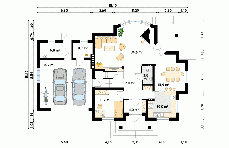 Projekt domu wielorodzinnego Bachus 8 - 