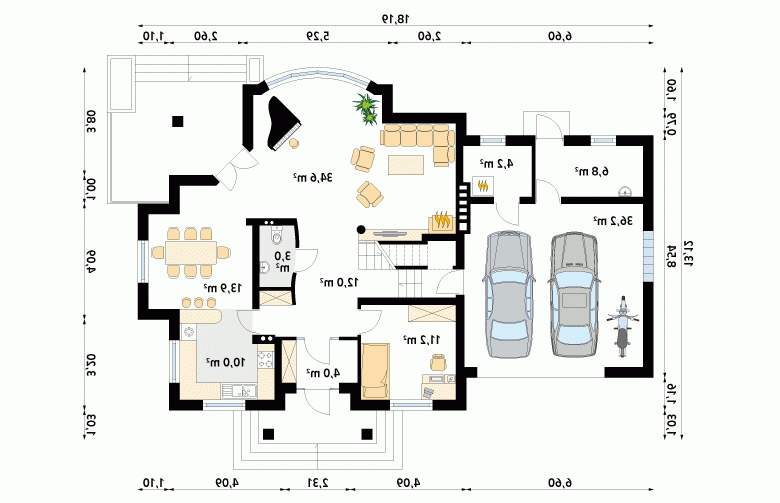 Projekt domu wielorodzinnego Bachus 8 - 