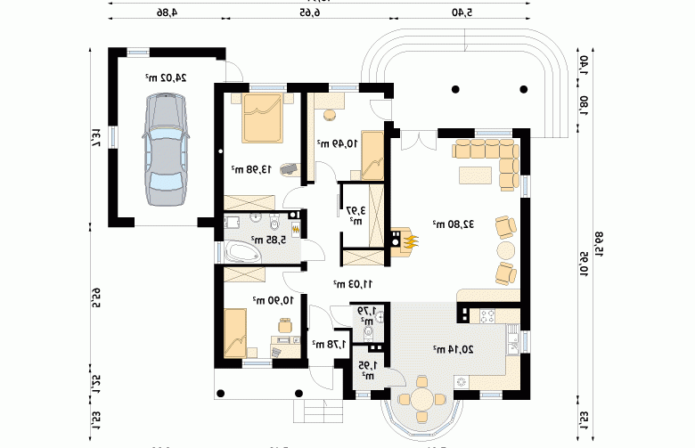 Projekt domu dwurodzinnego Zośka 2 - 