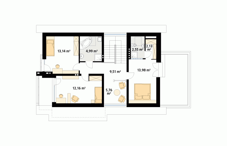 Projekt domu tradycyjnego Amber 2 - 