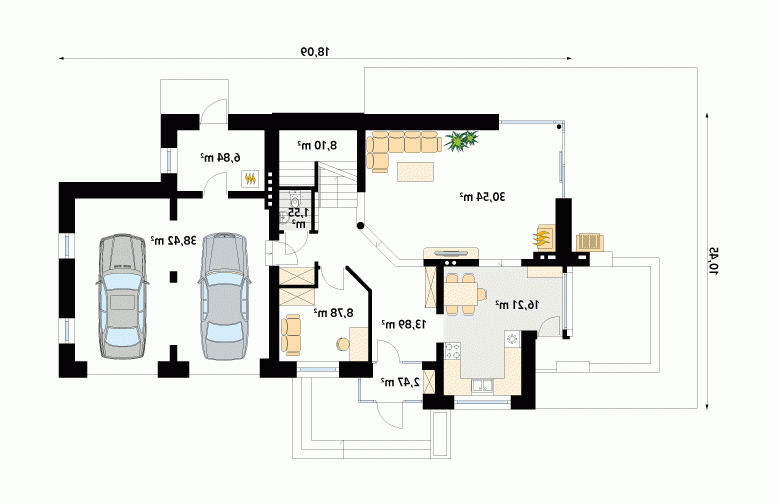 Projekt domu tradycyjnego Amber 2 - 