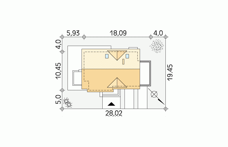 Projekt domu tradycyjnego Amber 2 - Usytuowanie