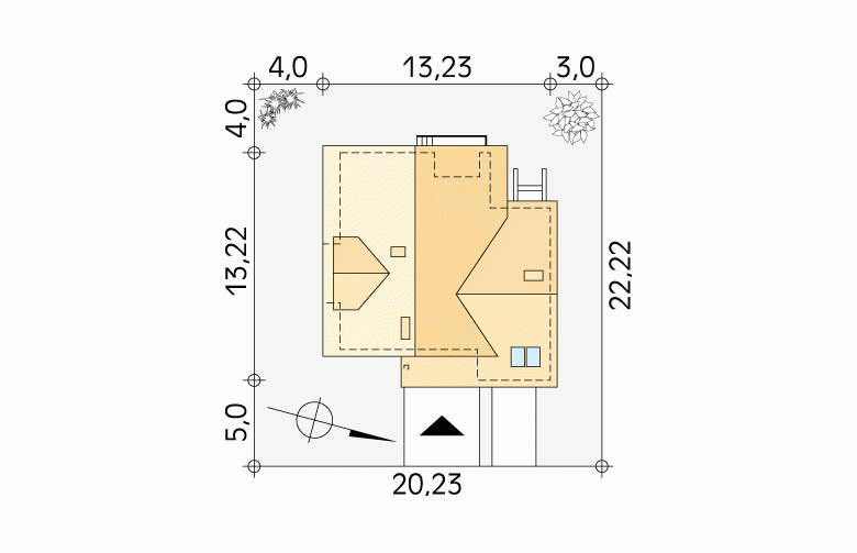 Projekt domu tradycyjnego Perkoz - Usytuowanie