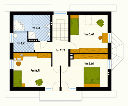 Rzut projektu Rubin - wersja lustrzana