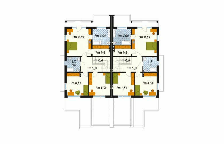 Projekt domu bliźniaczego Larus - 