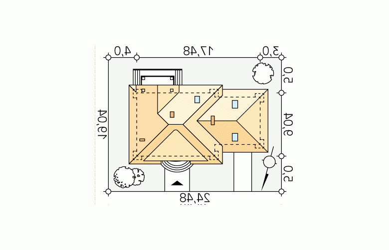 Projekt domu wielorodzinnego Credo 2 - Usytuowanie - wersja lustrzana